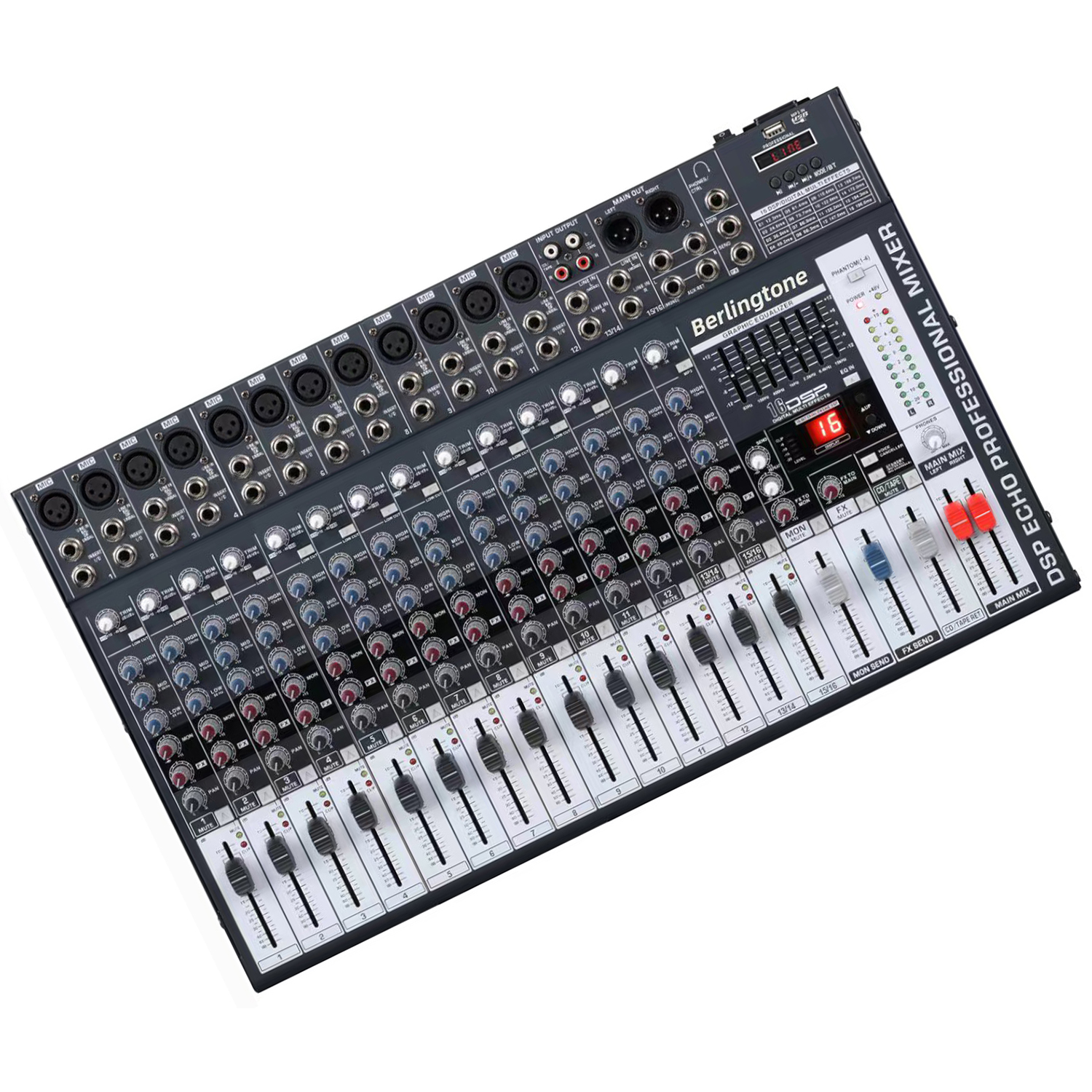 12-Channel DSP Echo Professional Mixer