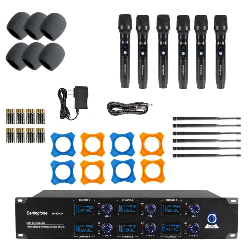 Berlingtone BR600UM, Professional 6Channel UHF Wireless Dynamic Microphone System Berlingtone