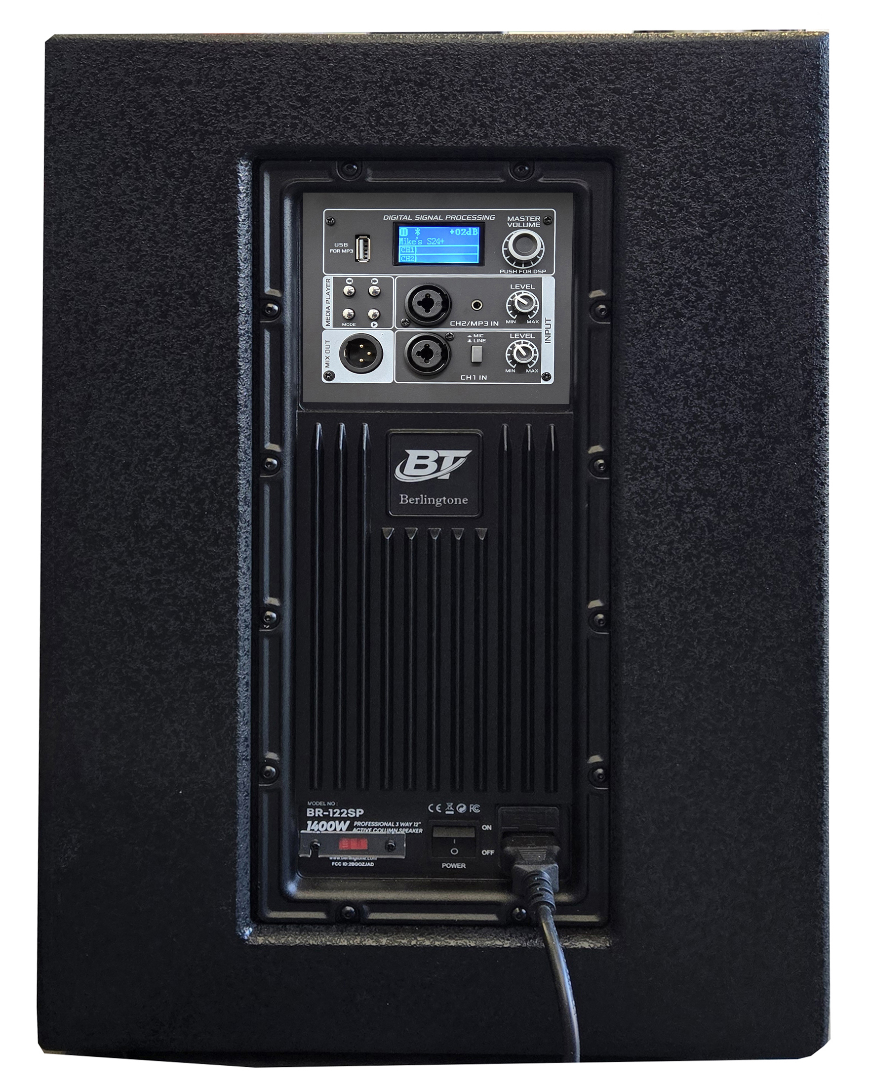 Portable Column PA System, 12" Powered Subwoofer, Built-in DSP, with 8x3 full rang speaker TWS Bluetooth - Image 6